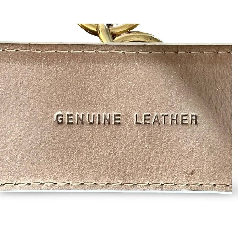 Anne Klein Leather Toggle Cuff Gold Tone Watch
